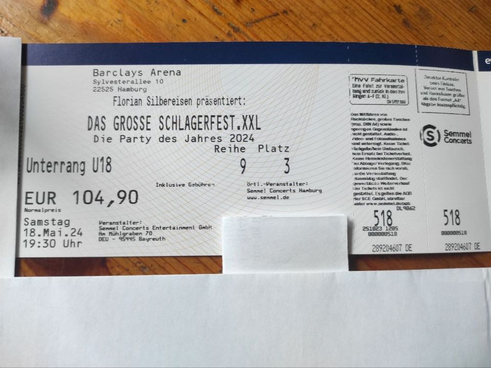 Das große Schlagerfest xxl tickets in Hamburg