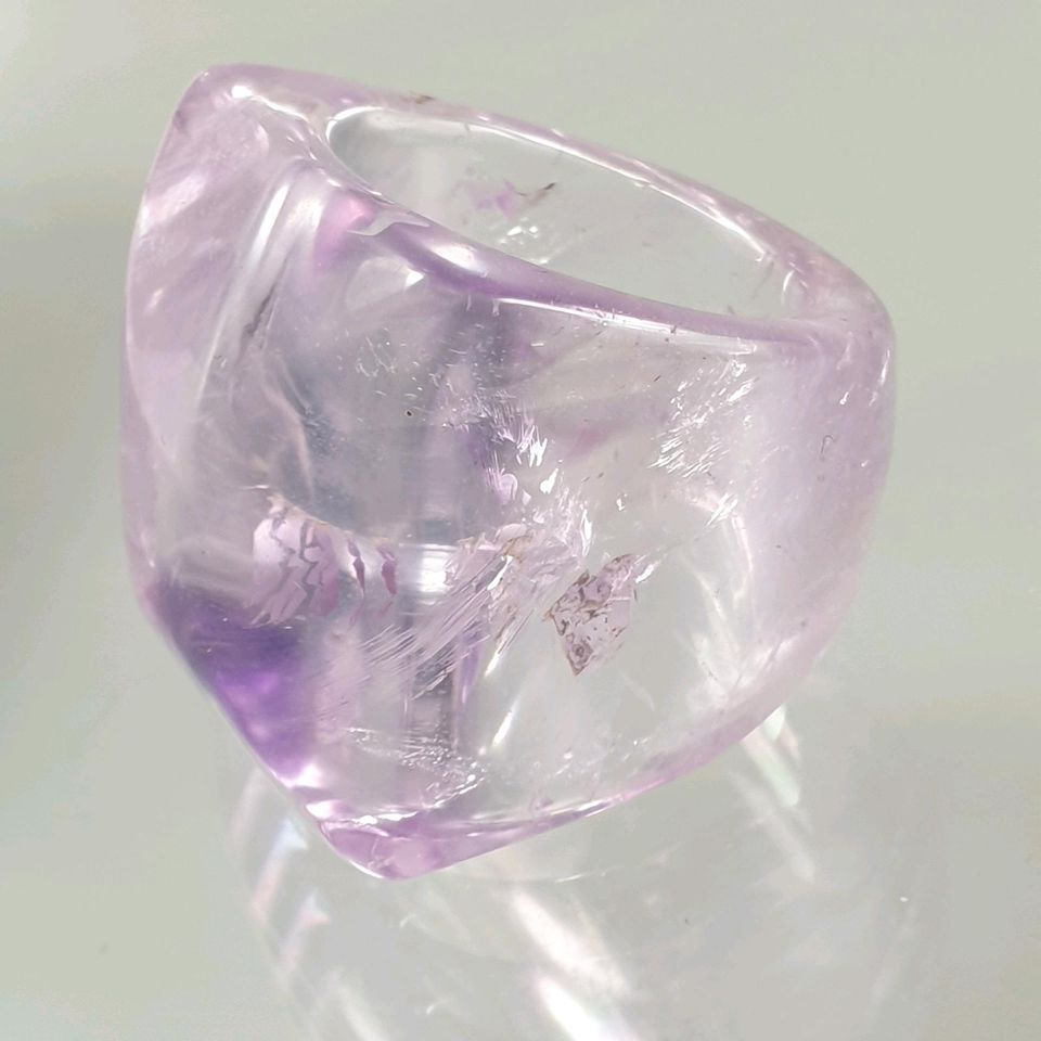 Echter Amethyst Edelstein Ring ( Größe 20,4 / 64 ) 26x28 mm in Recklinghausen