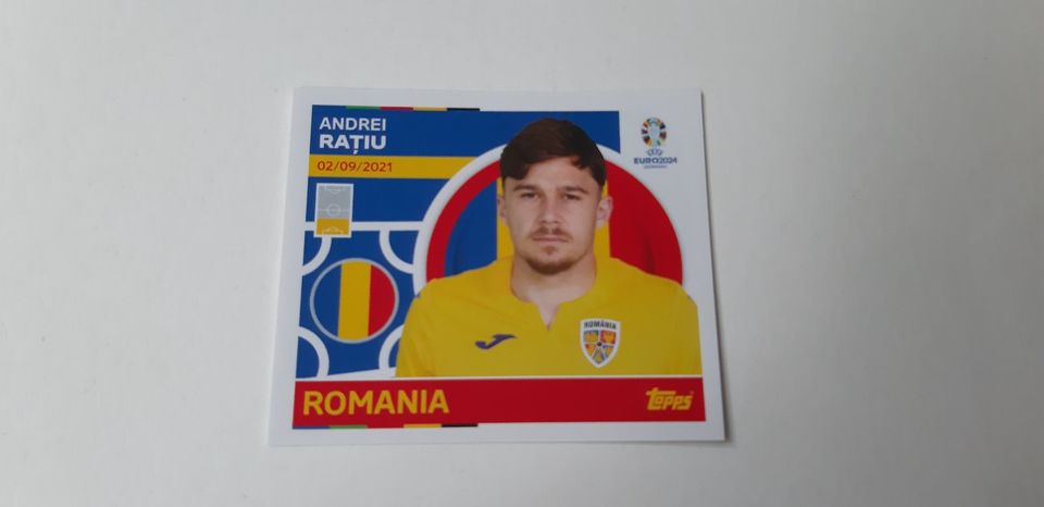 Topps UEFA Euro 2024 Sticker - ROM 5 Andrei Rațiu (Romania) in Herten