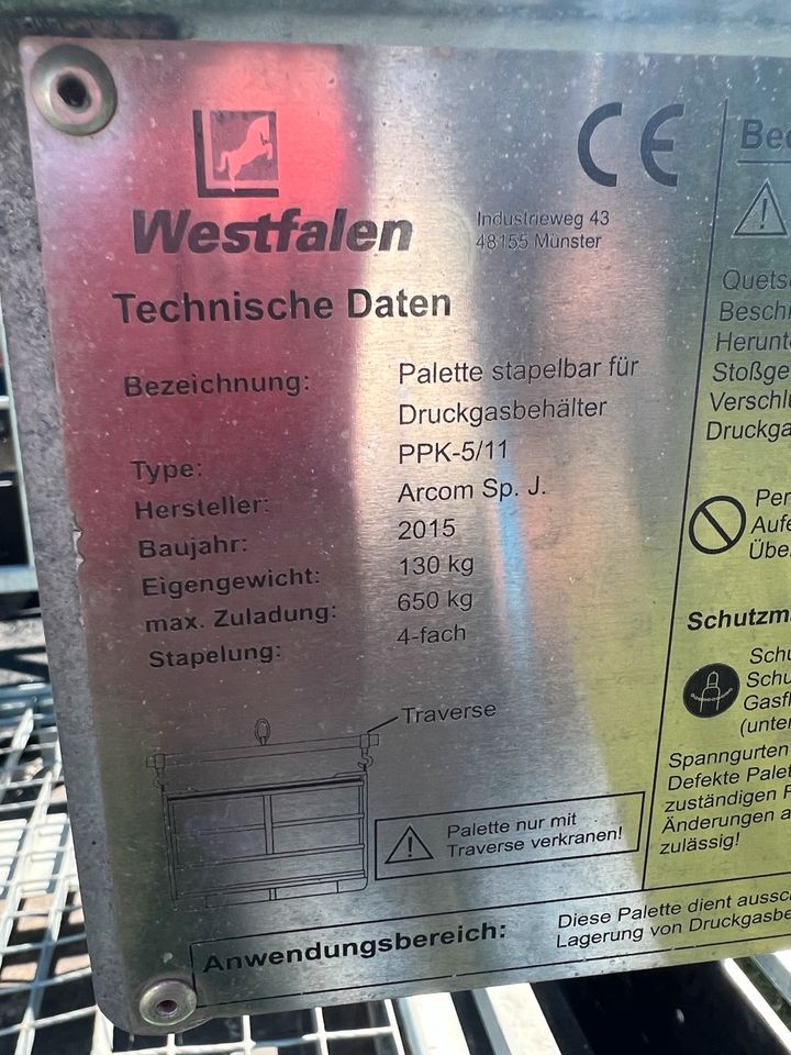 Stahlpalette Gasflaschen in Unterschleißheim