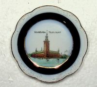 Souvenir Mini-Teller / Untersetzer Stockholm mit Goldrand Nordrhein-Westfalen - Oberhausen Vorschau