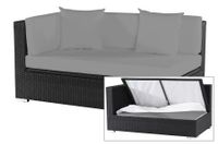 OUTFLEXX 2-Sitzer Ecksofa, schwarz, Polyrattan, 145x85x70cm Nordrhein-Westfalen - Gummersbach Vorschau