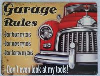 Blechschild Garage Rules My Tools Auto Retro Antik Look NEU Niedersachsen - Bissendorf Vorschau