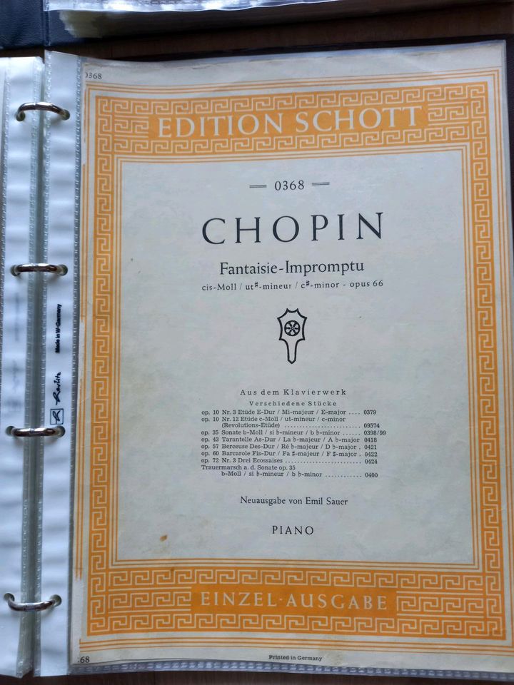 Chopin Klavier Noten in Marburg