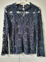 Maje Bluse Shirt Spitze Gr. 2 36-38 dunkelblau Düsseldorf - Pempelfort Vorschau