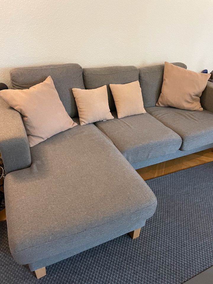 Ecksofa Masion - Stoff Anthrazit - Ottomane links / Couch / Sofa in Karlsruhe