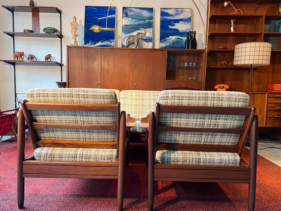 Mid Century Sofa Set Teak Daybed easy chair Sessel vintige 1960 in Schorndorf