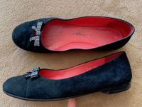 Ballerinas Halb-Schuhe schwarz Glitzer 38,5/39 flach echt Leder Leipzig - Connewitz Vorschau