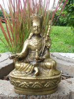 Buddha Messing/Bronze 17cm 644gr Tibet Nepal China Bayern - Hergensweiler Vorschau