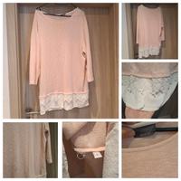 Luftig leichtes Shirt, 3/4 Ärmel, Yessica, Größe L, rosa-weiß Niedersachsen - Holle Vorschau