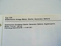 Mercedes Elektrischer Schaltplan Typ 129 Motor,Starter,Generator Dortmund - Bodelschwingh Vorschau