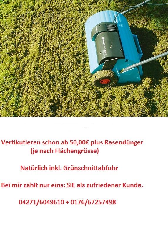 Vertikutieren auch zum Festpreis in Sulingen