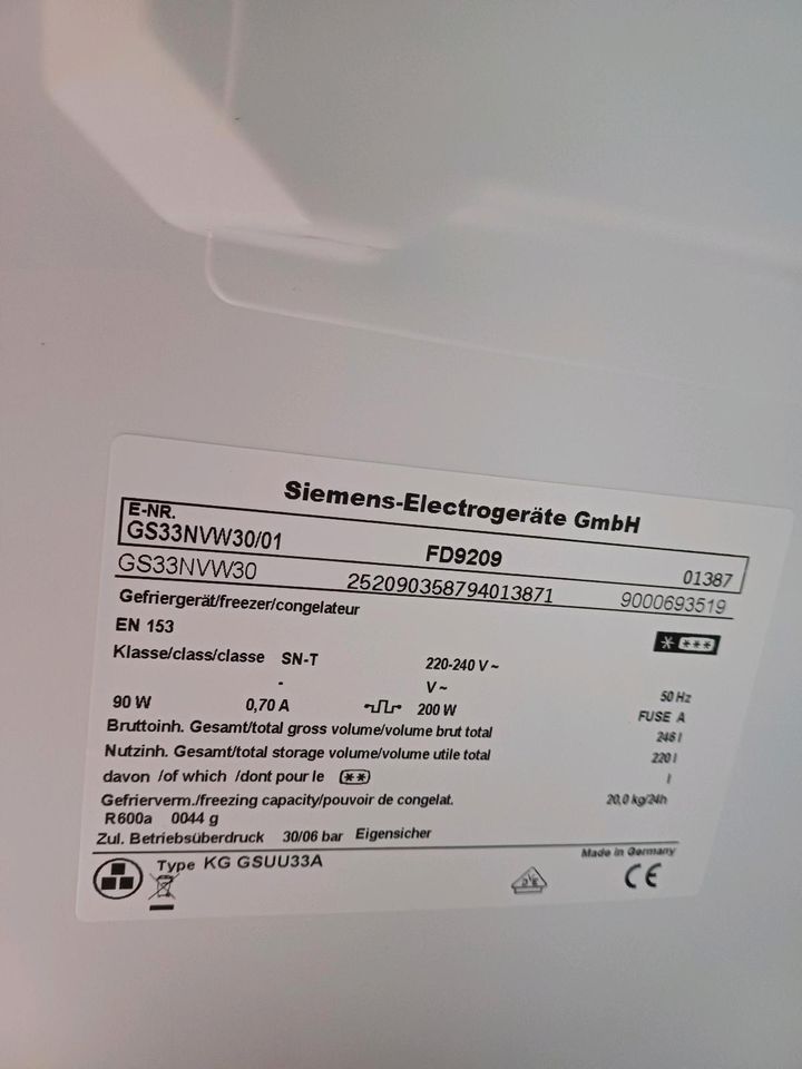 Tiefkühlschrank Siemens in Kempfeld