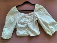 Monki Bluse Crop Top weiß Puffärmel Gr. 36 S Baumwolle Innenstadt - Köln Deutz Vorschau