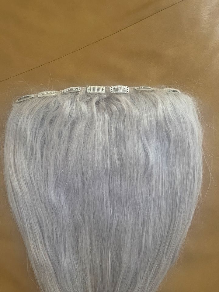 Extensions clip in blond ice Weiss blond tresse one piece 50 cm in Berlin