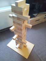 WACKELTURM JENGA SPIEL - XXXL - 85 HOLZSTEINE - Höhe: 100 cm Baden-Württemberg - Bad Rappenau Vorschau