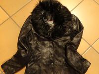 Blazer Apanage, 34, Kunstleder-Optik, Anthrazit, Fake Fur Kragen Hessen - Heusenstamm Vorschau