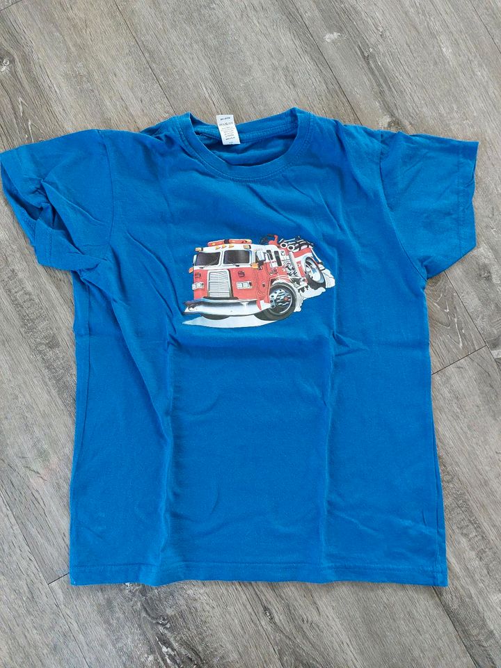 Feuerwehr Shirt T-Shirt blau in Hofheim Unterfr.