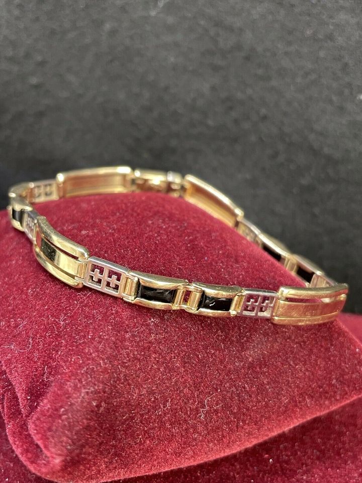 GOLD ARMBAND 14k 585 20,2cm L 0,71cm B 12,42g GG WG AU in Berlin