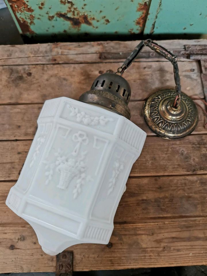 Pendelleuchte Lampe Art Deco Jugendstil Shabby Hängelampe Leuchte in Hessisch Oldendorf