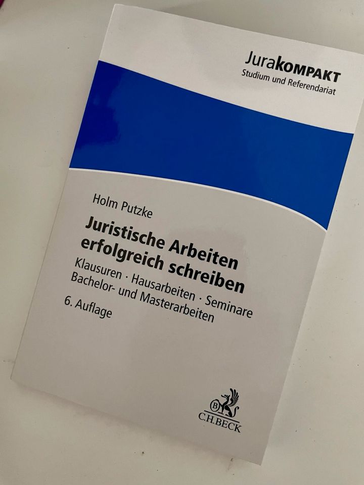 Holm Putzke juristische Arbeiten erfolgreich schreiben in Bochum