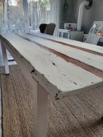 Riesen XXL Esstisch Holzbohlen Epoxidharz Tisch Weiß Shabby Niedersachsen - Bippen Vorschau