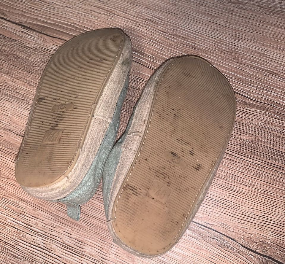 Mintgrüne Espadrilles mit Glitzer Gr. 23 H&M in Neustadt an der Aisch