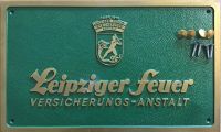 "Leipziger Feuerversicherungs-Anstalt" Schild Alu eloxiert Bayern - Gestratz  Vorschau