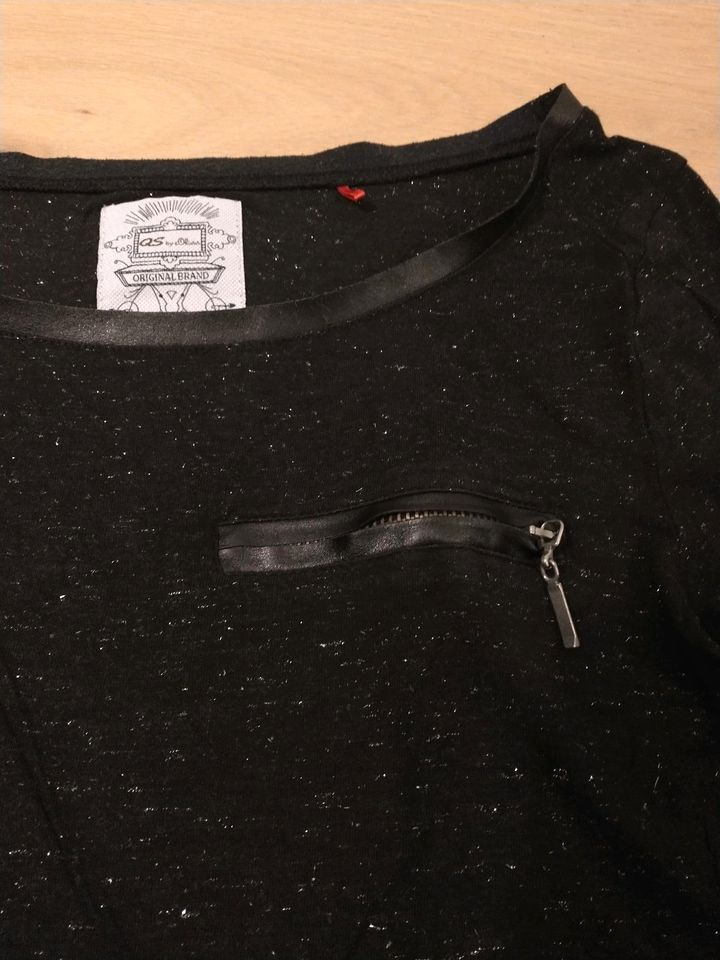 Langarmshirt mit Glitzerfäden von s.oliver in Größe S in Vöhl