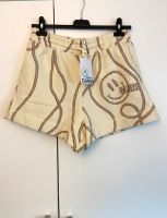 Ganni Shorts Smiley Print Creme hellgelb Gr. S 36 Neu Baden-Württemberg - Kuppenheim Vorschau