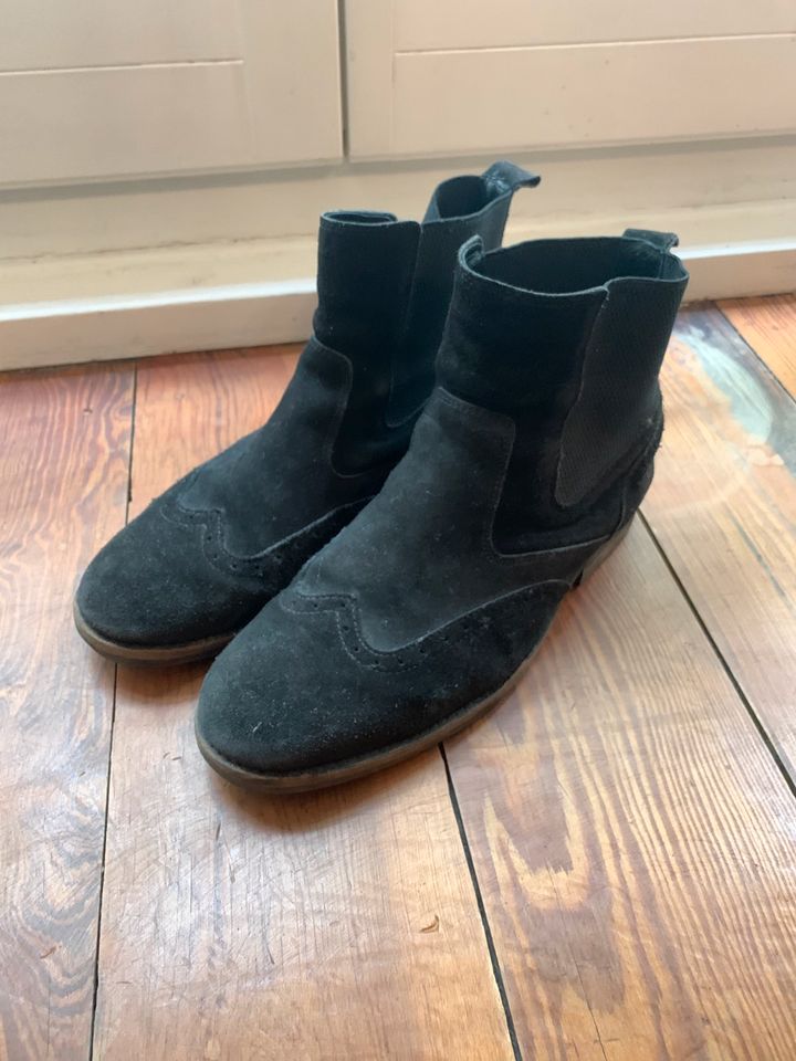 Chelsea Boots schwarz 41 Belmondo Görtz Wildleder in Hamburg