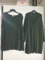 2 teiliges Outfit Gr. 48 Top Cardigan Glitzer Party festlich Saarland - Saarlouis Vorschau