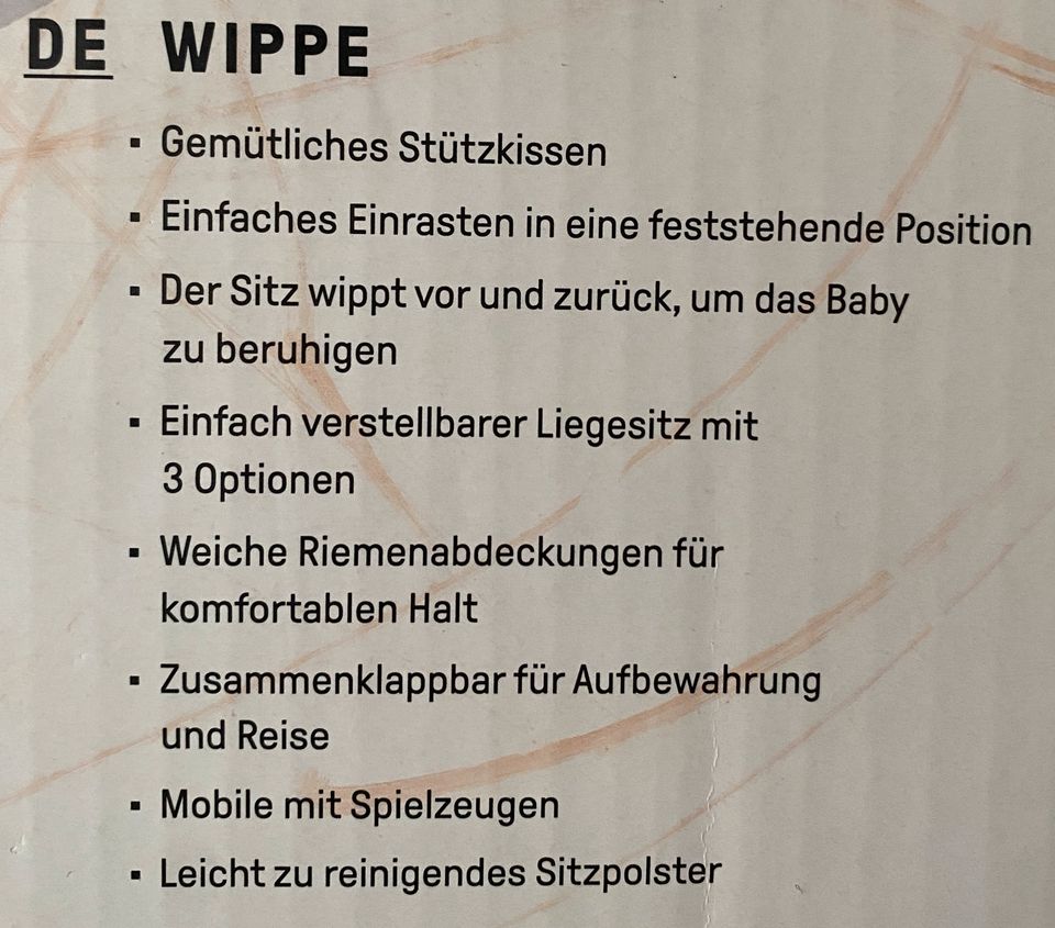 Babywippe - Musical, sanfte Vibrationen, verstellbar in München