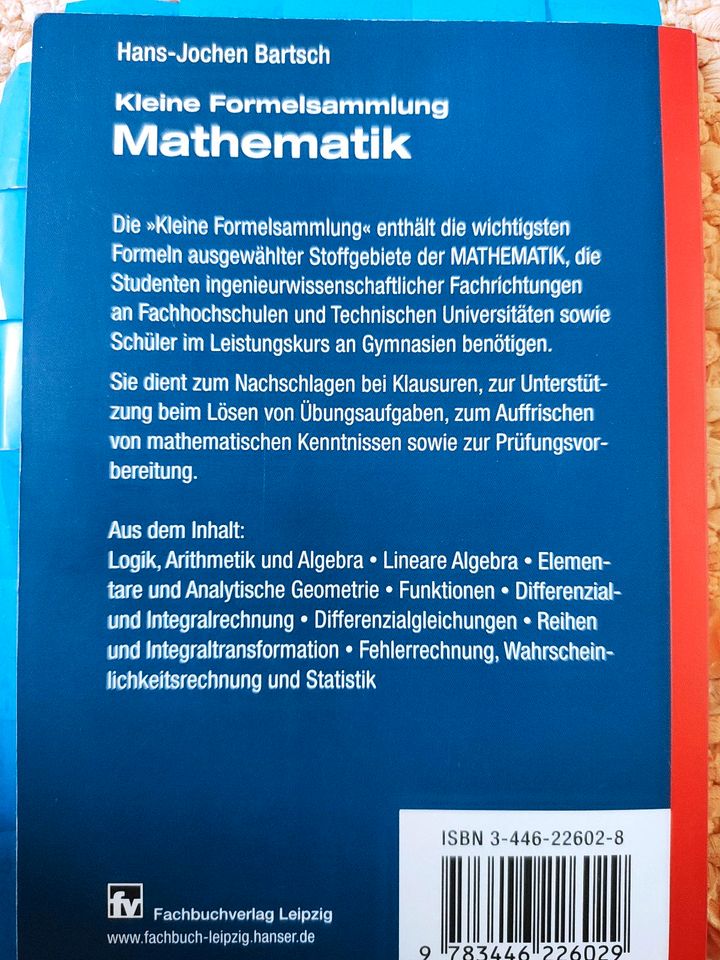 Kleine Formelsammlung Mathematik für Abitur, Studium in Mainz