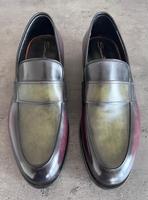 Bordeauxrote Loafer für Herren aus Leder 7 UK Frankfurt am Main - Nordend Vorschau