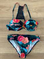 Bikini, Esprit, S / Gr. 36, dunkelblau, floral Print, Hibiskus Hessen - Friedrichsdorf Vorschau