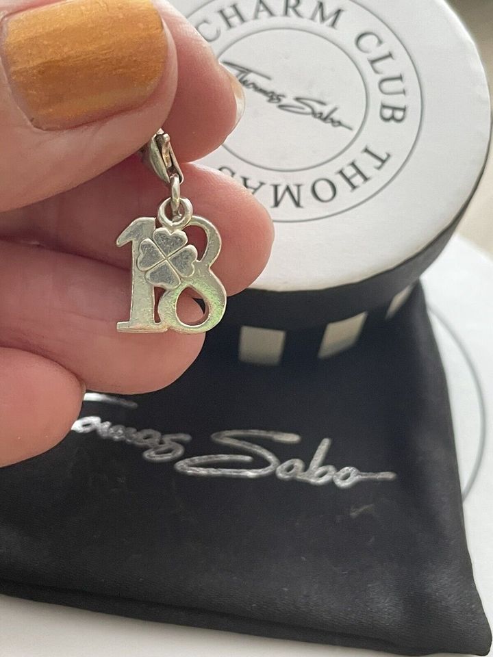 Thomas Sabo Charm *18 mit Kleeblatt* 925 Silber in Jülich