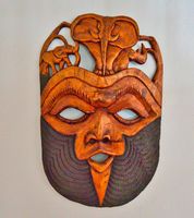 Große Afrikanische Maske - handgeschnitzt Bayern - Neufahrn Vorschau