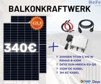 Balkonkraftwerk Microwechselrichter Deye SUN-M80G4-EU-Q0 und Risen Titan S 410 W RSM40-8-410M Module Kabel DC AC Photovoltaik Set PV Brandenburg - Guben Vorschau