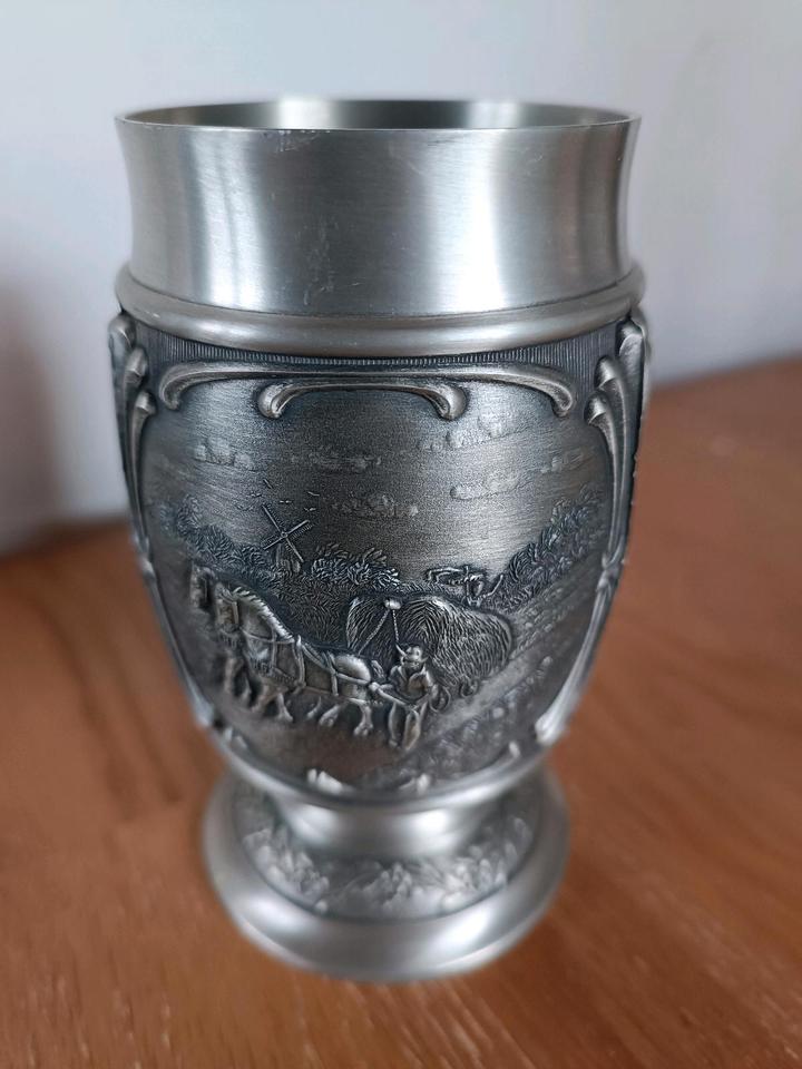 Frieling-Zinn Becher "WIR SÄEN IN HOFFNUNG" Höhe 12,5cm in Creglingen