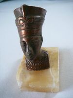Kl. ägyptische Statur/Kopf "Echnaton"aus Metall auf Onyx-Sockel Niedersachsen - Meine Vorschau