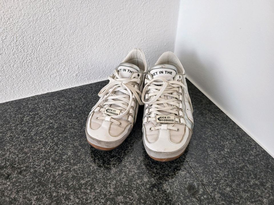 Dsquared Kick It Herren Schuh Sneaker 1964 weiß Größe 41,5 in Herrenberg