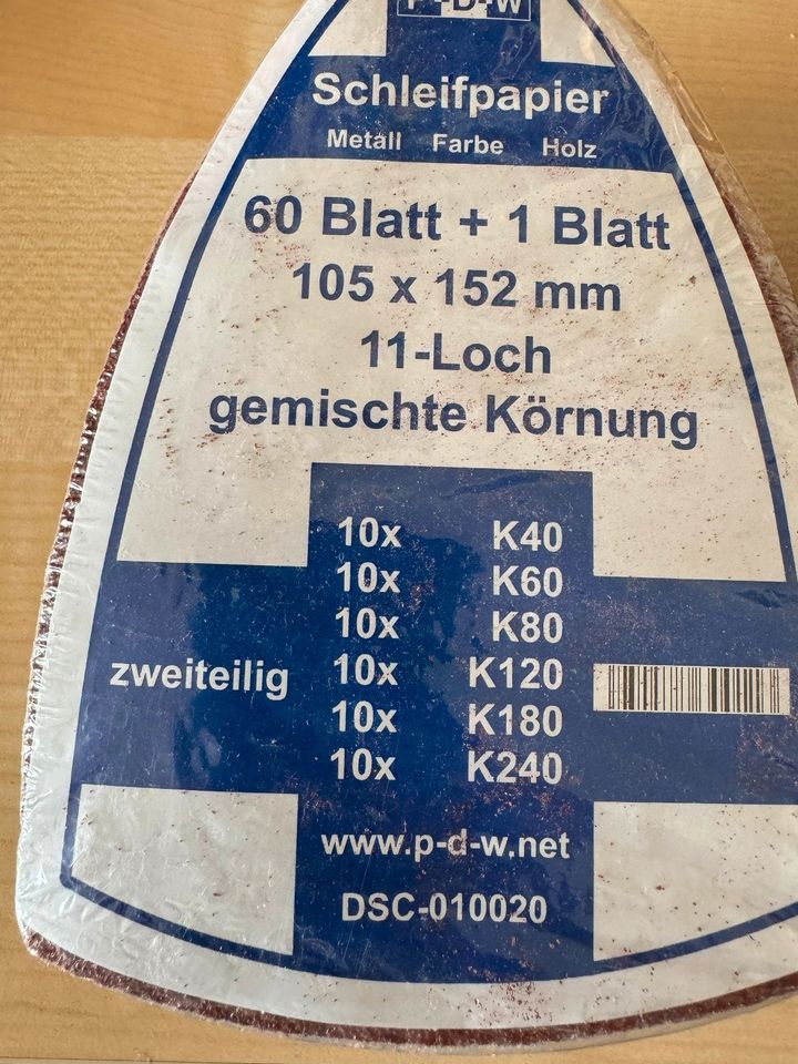 Schleifpapier 3 Pakete von PDW mit gemischter Körnung in Sundern (Sauerland)