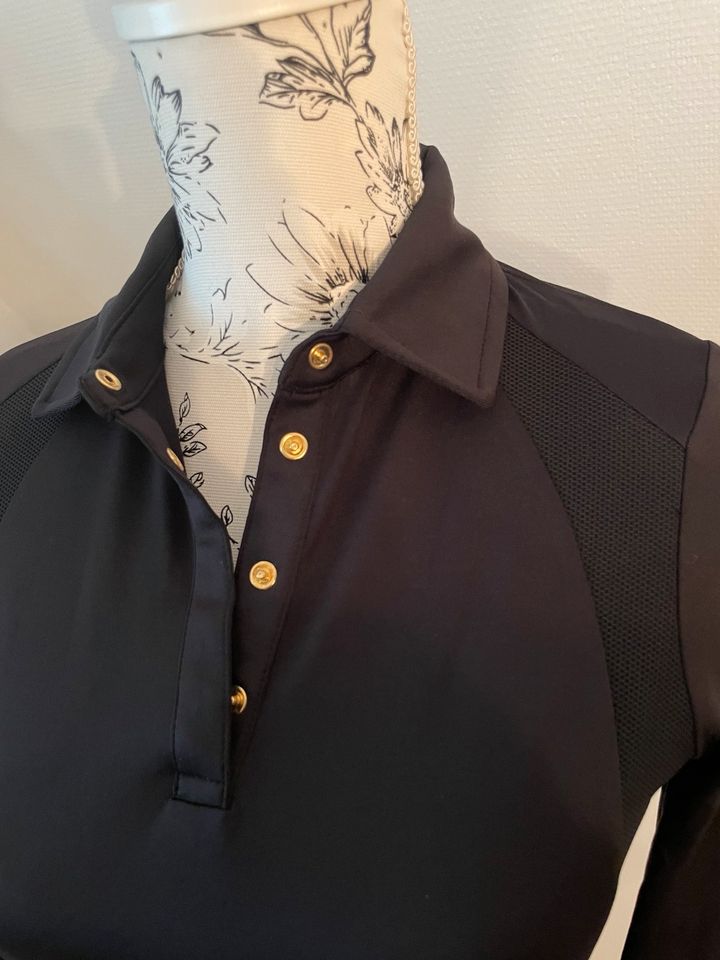 Pikeur Poloshirt Rachel, langarm Shirt schwarz Gold 34 in Dortmund