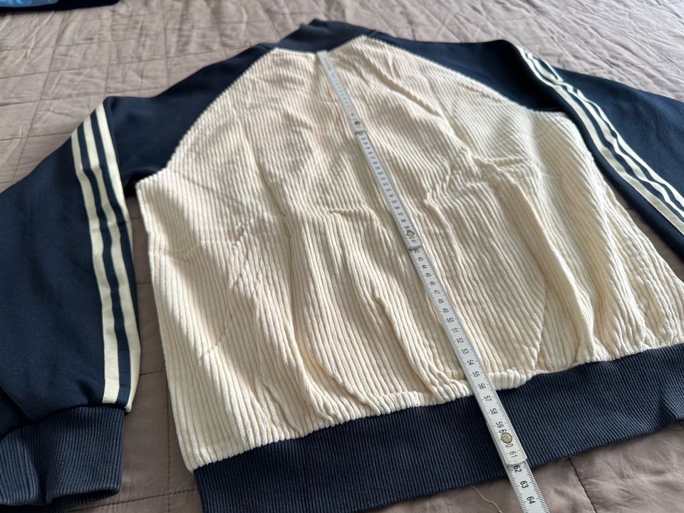 Adidas Original Velour Curderoy Jacke Gr S Dunkel Blau / Nature in München