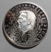 Bundeskanzler Gerhard Schröder - Medaille 2005 -versilbert Nordrhein-Westfalen - Moers Vorschau