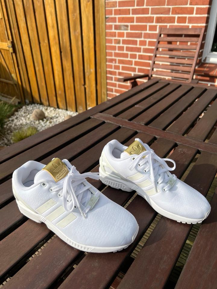 Adidas schuhe weiss gold hotsell