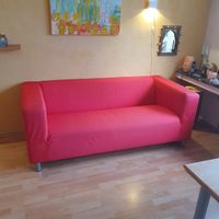 Ikea 2er-Sofa Couch Klippan rot, guter Zustand Nordrhein-Westfalen - Leverkusen Vorschau