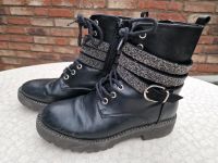 Schnürboots, Stiefel,schwarz mit Glitzer, Größe 36 Nordrhein-Westfalen - Bergheim Vorschau