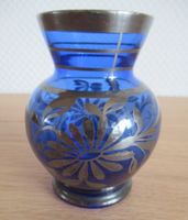 Murano-Glas Vase blau Blumenmotiv silber-Streifen 9,5 cm hoch Nordrhein-Westfalen - Lemgo Vorschau